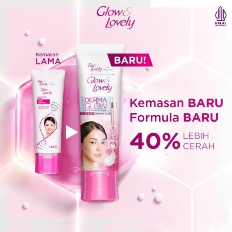 Fair and Lovely Cream Multivitamin (Glow&Lovely DermaGlow) 23gr/46gr