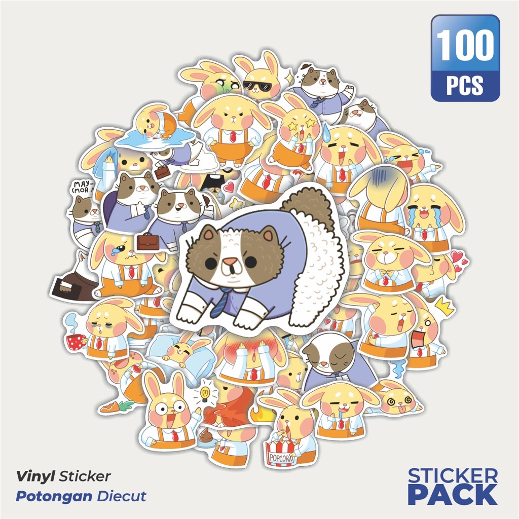 

MURAH 100 PCS Stiker Vk Donut Waterproof Aesthetic- Untuk Laptop, Motor, dan Helm - Paper Stationery Pack