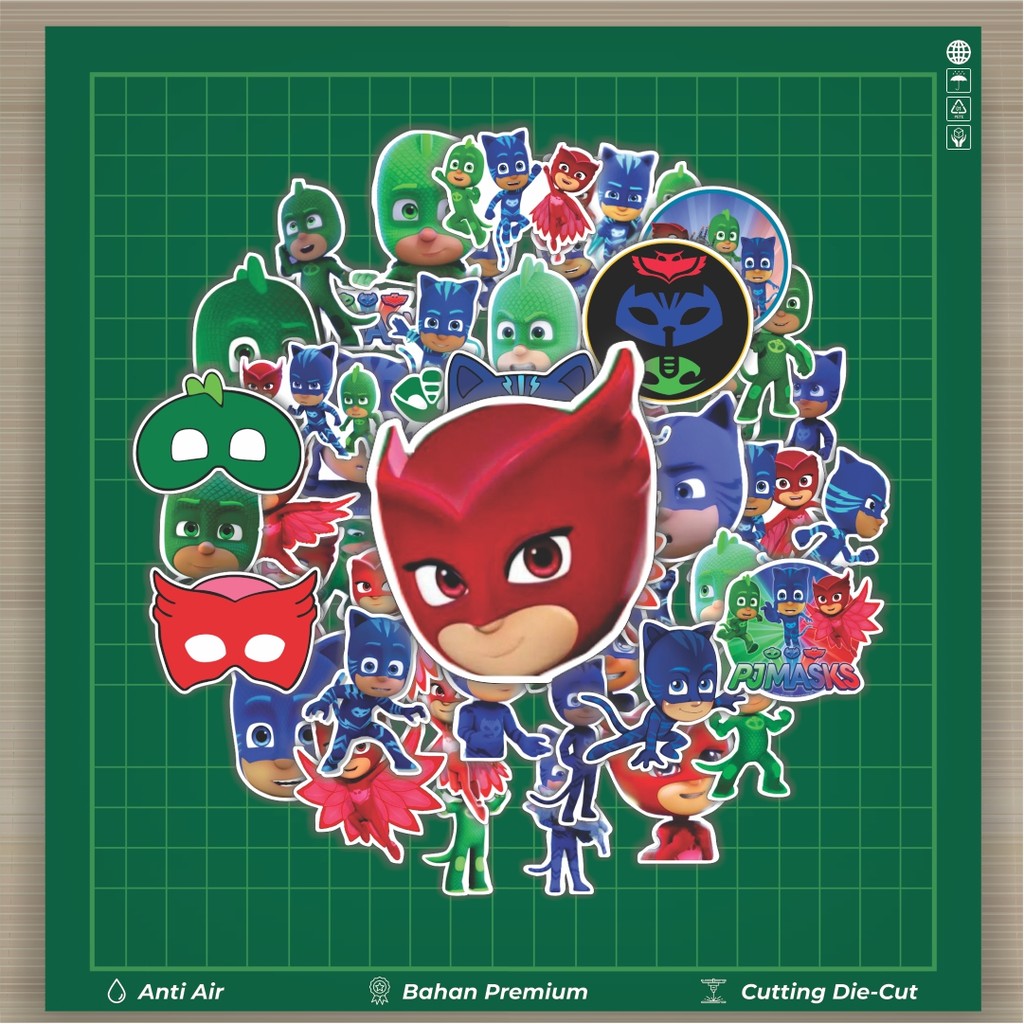 HOT 50 PCS STIKER Stiker Pj Masks Cartoon Stiker Fashion Cars Decal Dingin Kartu Album Custom Vinyl 