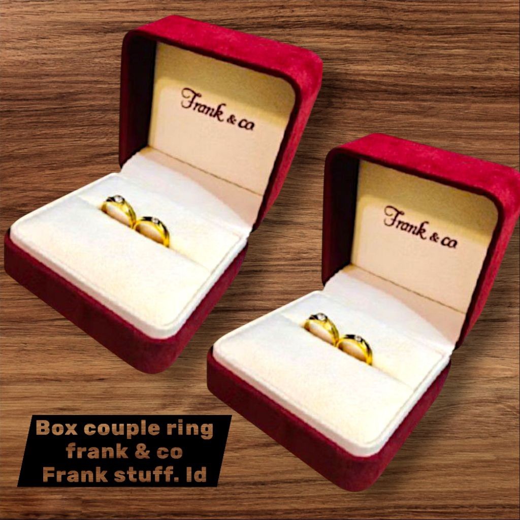 SALE BOX CINCIN COUPLE FRANK & CO HANTARAN/LAMARAN/WEDDING FREE PAPPERBAG