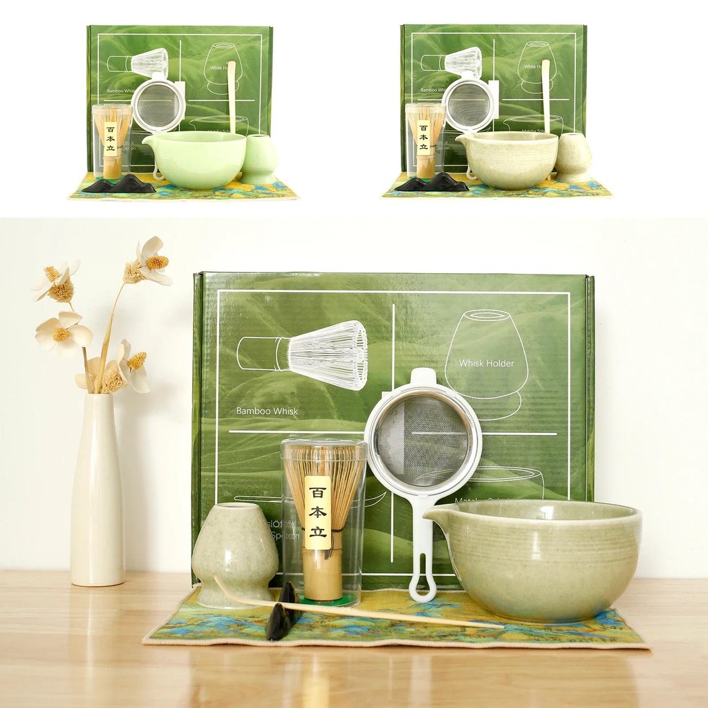 7 Pcs Matcha Kit Professional Matcha Whisk Set Complete Matcha Set Japanese Tea Set Elegant Matcha S
