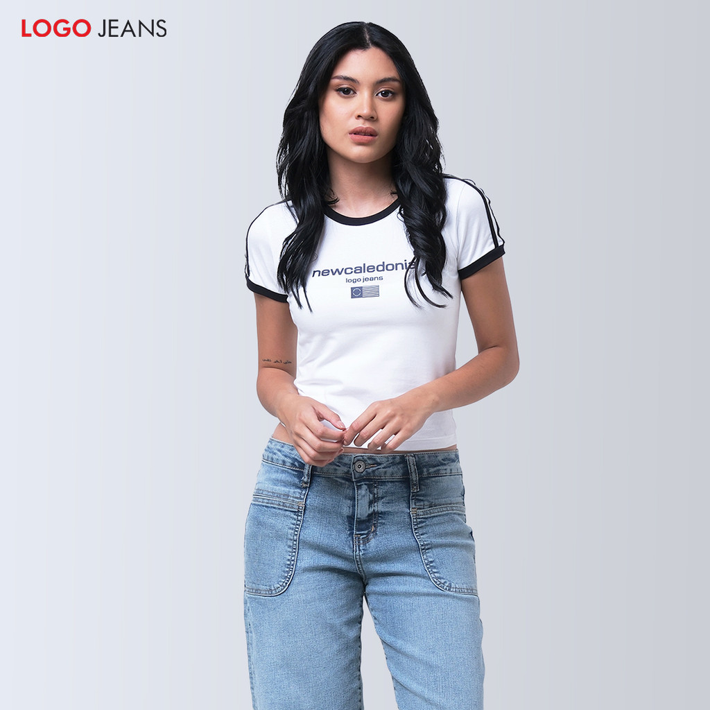 Logo Jeans - Kaos Wanita Veja 12871L4OW