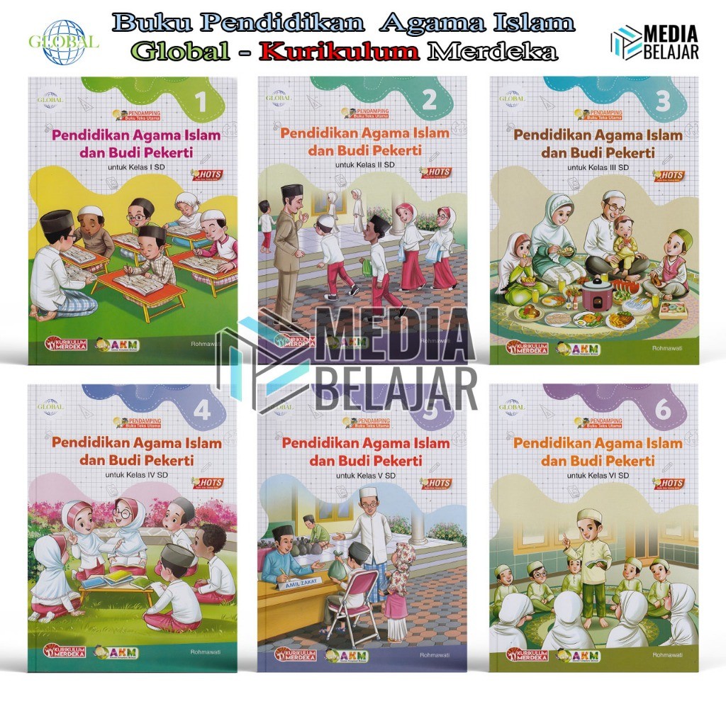 Buku Global Pendidikan Agama Islam SD/MI Kelas 1,2,3,4,5,6 Kurikulum Merdeka Tiga Serangkai Revisi T