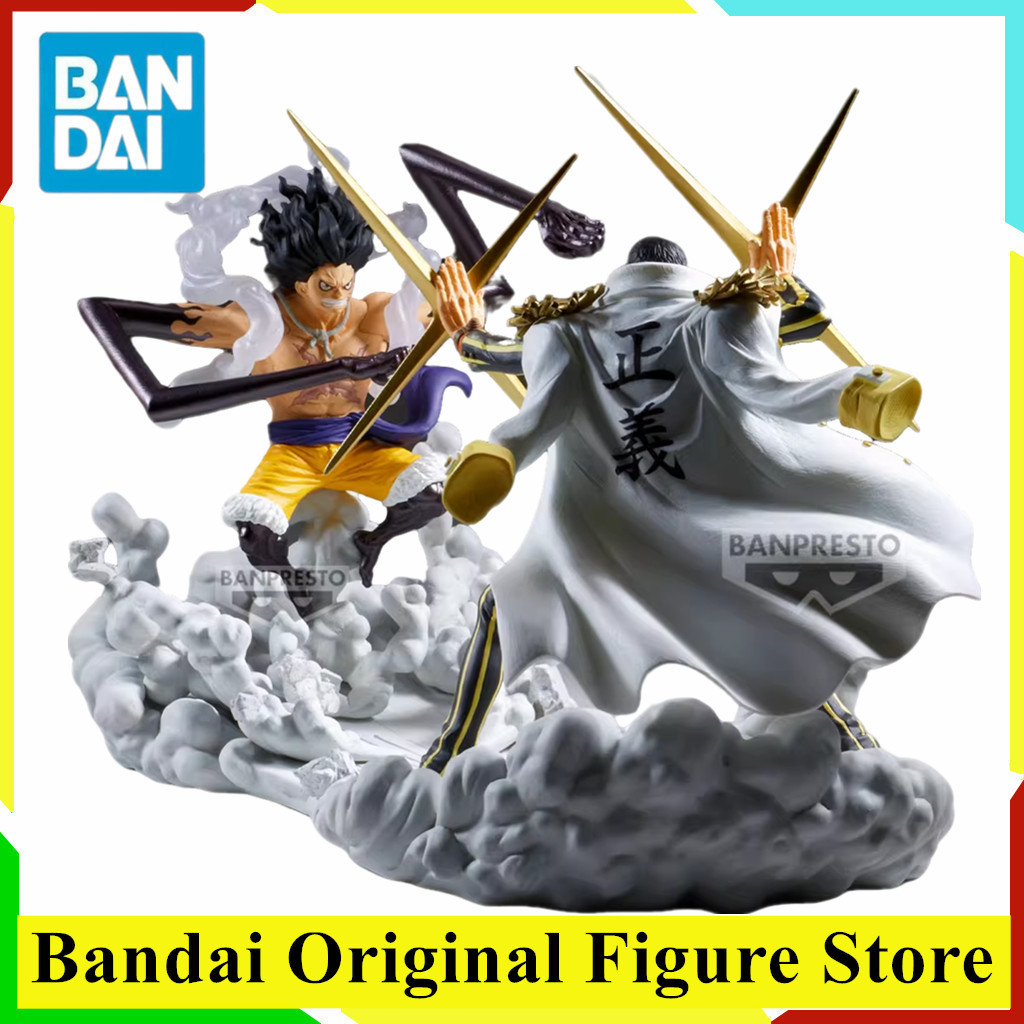 Original BANDAI BAPRESTO Anime ONE PIECE Kizaru Gear 4 Monkey D Luffy Senkou Zekkei Action Figure To