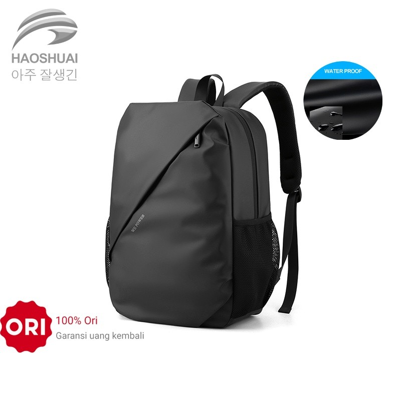 Tas Ransel Pria HAOSHUAI 3416 Tas Laptop Pria Waterproof BAEOS