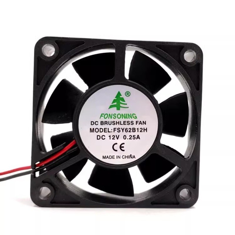 New CPU Cooler Fan for FONSONING FSY62B12H 6020 12V 0.25A  2-wire Motherboard Silent Cooling Fan 6CM
