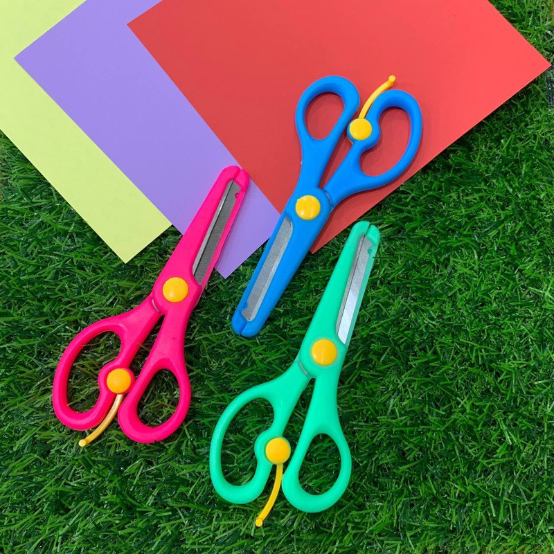 Gunting Anak Warna / Gunting Kecil Aman Anak / Gunting Plastik Besi Anak