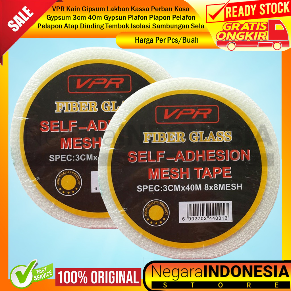 VPR Kain Gipsum Plafon Plapon Ada Lem Lakban Kassa Perban Kasa Gypsum 3cm 40m Gypsun Pelafon Pelapon