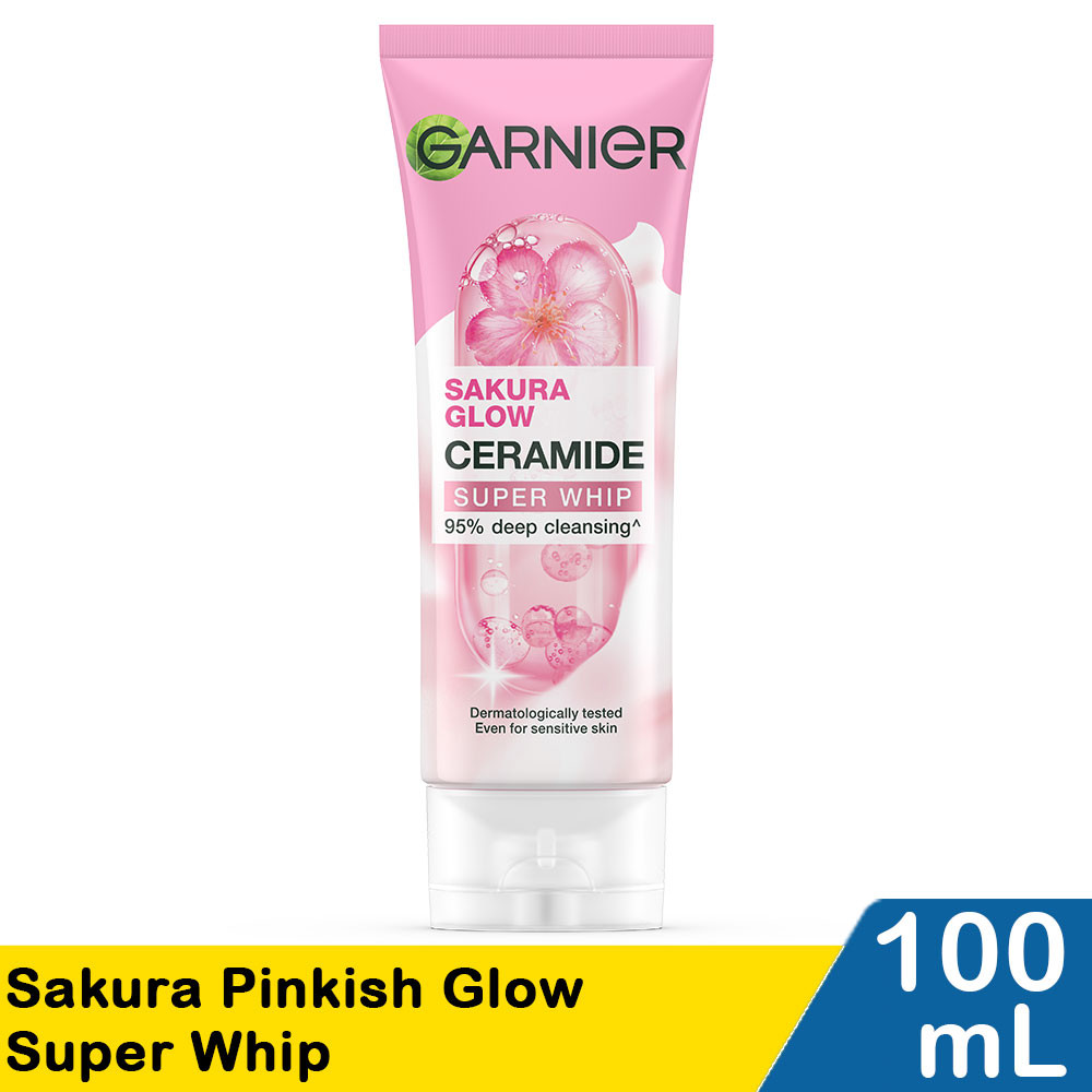 GARNIER SAKURA PINKISH GLOW / HYALURON SUPER WHIP 100mL