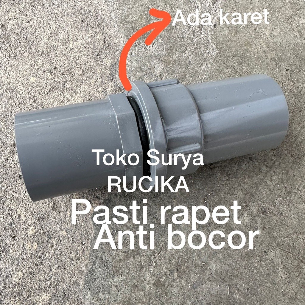TERLARIS RUCIKA ORING 1" Set Sambungan Pipa Sok drat dalam 1"" Sok drat luar 1"" SDL 1"" + SDD 1"" S