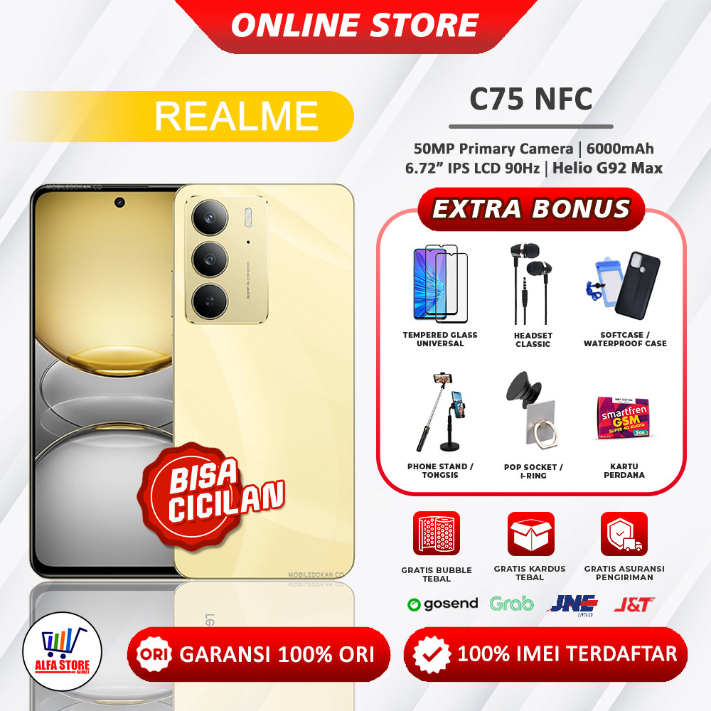 Realme c75x NFC ram 8/128gb realme c75 NFC ram 8/256gb ram 8/128gb Garansi Resmi