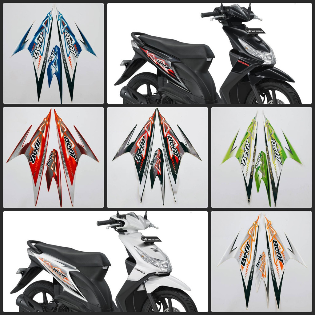 STIKER STRIPING  MOTOR HONDA BEAT KARBU TAHUN 2012 LIS  STIKER SUDAH DI CUTTING / POTONG