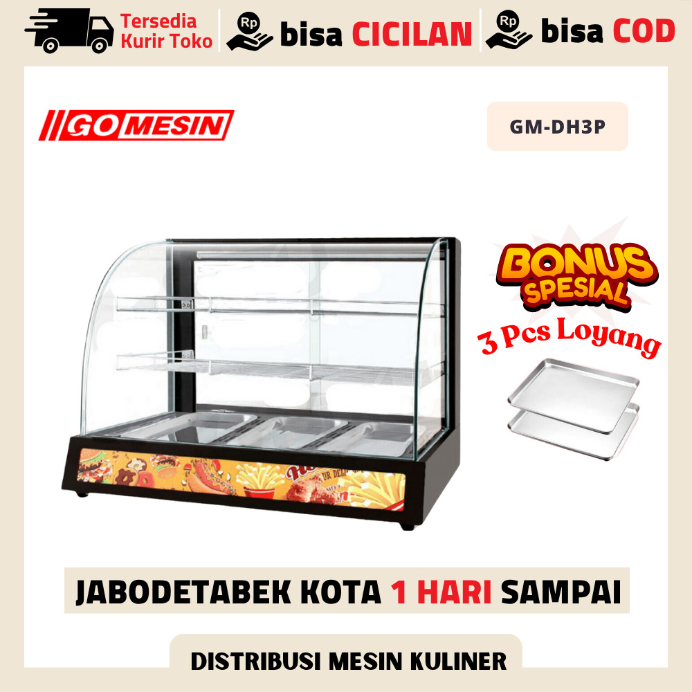 Etalase Makanan GOMESIN GM-DH3P Penghangat Makanan Original
