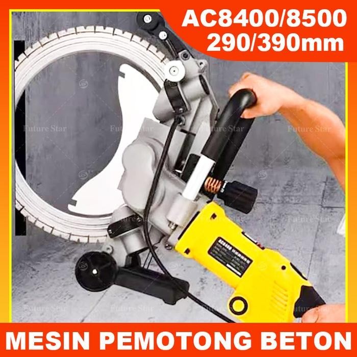 Mesin Pemotong Beton Listrik 390mm 290mm Concrete Wall Cutting Machine Electric Groove Ring Saw 5000