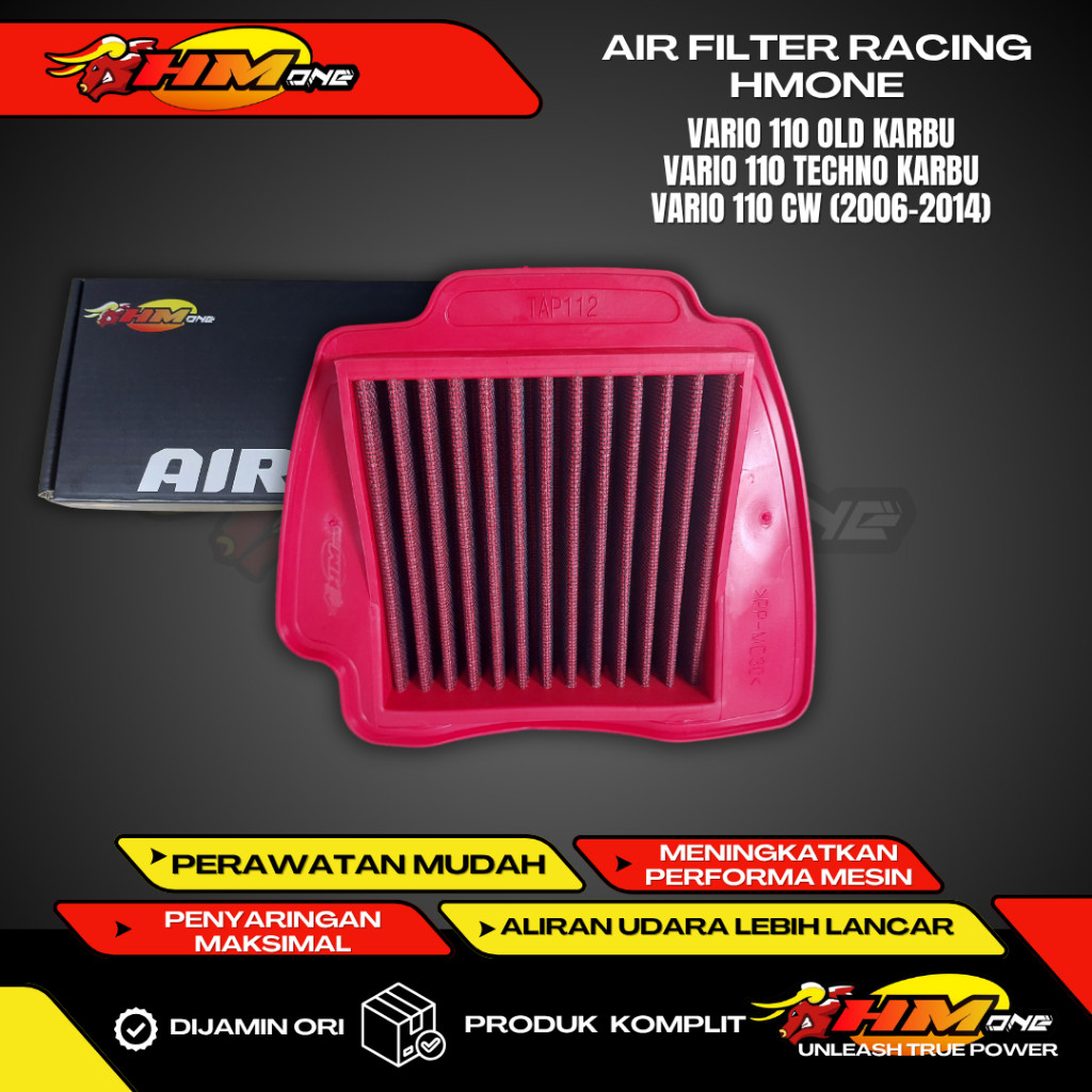 HMONE FILTER UDARA VARIO 110 OLD KARBU VARIO 110 TECHNO VARIO 110 CW 2006 - 2014 KVB SARINGAN CVT OR