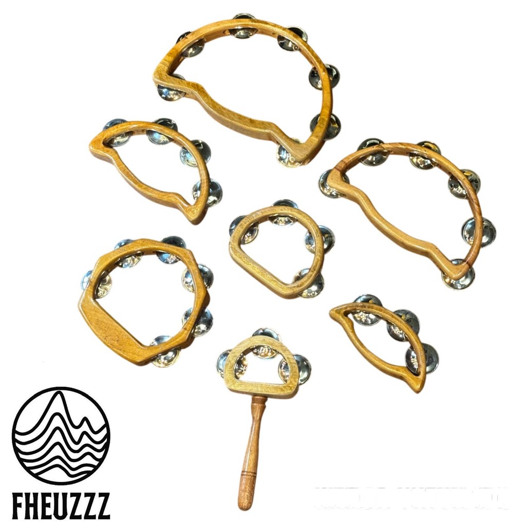 Tamborin Kecrek Tamborine Kecrekan Bahan Kayu