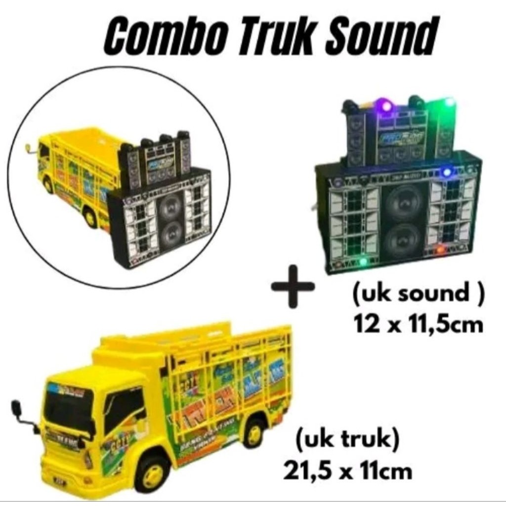 ( BISA COD ) Mainan Miniatur Truck Oleng Jsp T-01 Bump And Go Plus Sound Horeg Dibelakang // Mainan 