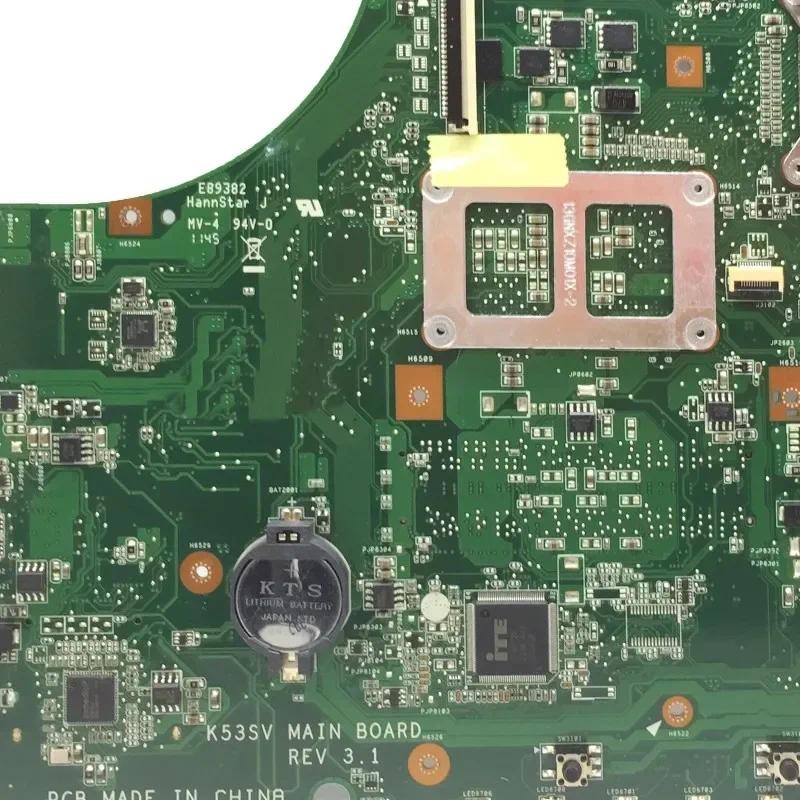 For ASUS K53SV REV 3.1 Motherboard With GT520M DDR3 Mainboard 100% Tested Fast Ship