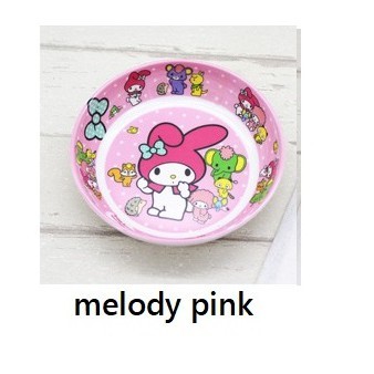 TERLARIS Piring saji melamin kecil karakter PM010 hello kitty melody doraemon frozen keropi spiderma