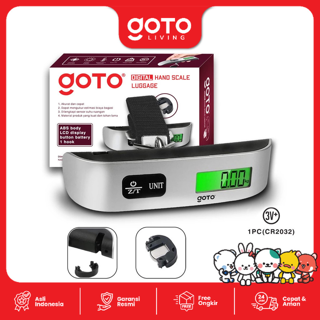 Goto Kogasi Lugage Scale Timbangan Koper Tas Digital Gantung Bagasi Travel 50 kg
