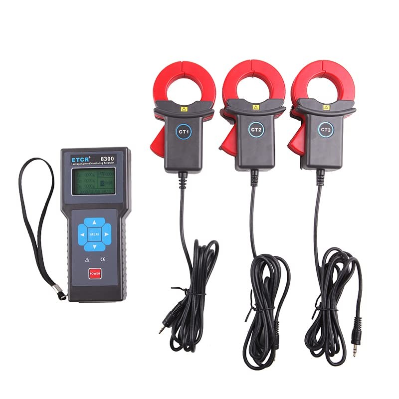ETCR8300 Three-Channel Current/Leakage Monitoring Recorder 0mA-200A True RMS AC Leakage Current Test