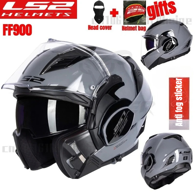 LS2 Valiant II Motorcycle Helmet Ls2 Ff900 Flip Up Helmets Dual Lens Modular Casco Moto Casque Full 