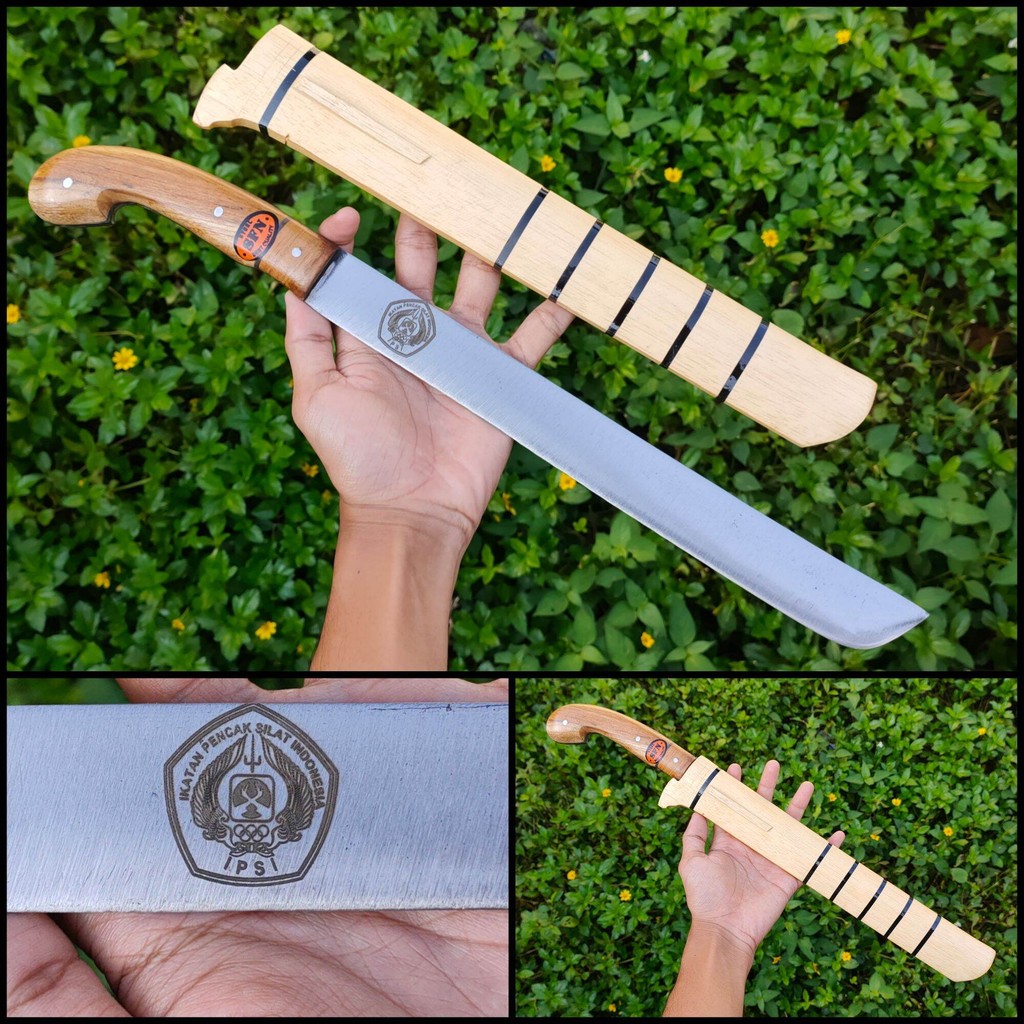 Golok Silat IPSI Tumpul Baja Fulltang Usia Anak Dan Remaja