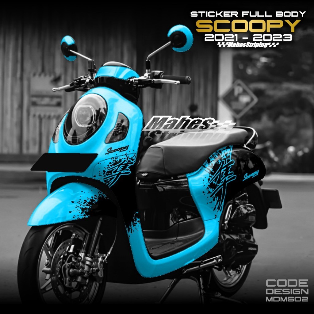 ( COD ) Terbaru Decal Sticker Scoopy New 2021 2022 2023 2024 Full Body MDMS02 - Stiker Skotlite Vari