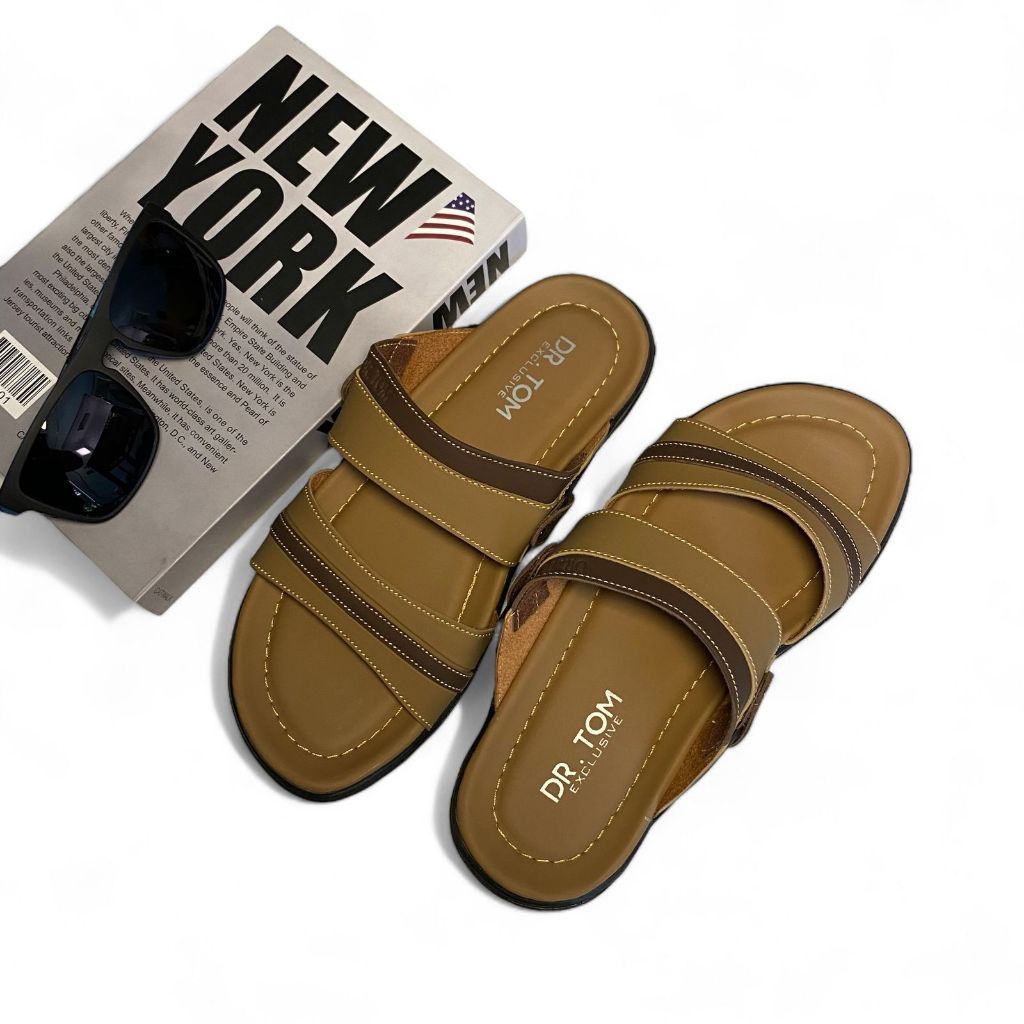D5 Sandal Pria Kulit Import Casual DR.TOM Kode Dr 01
