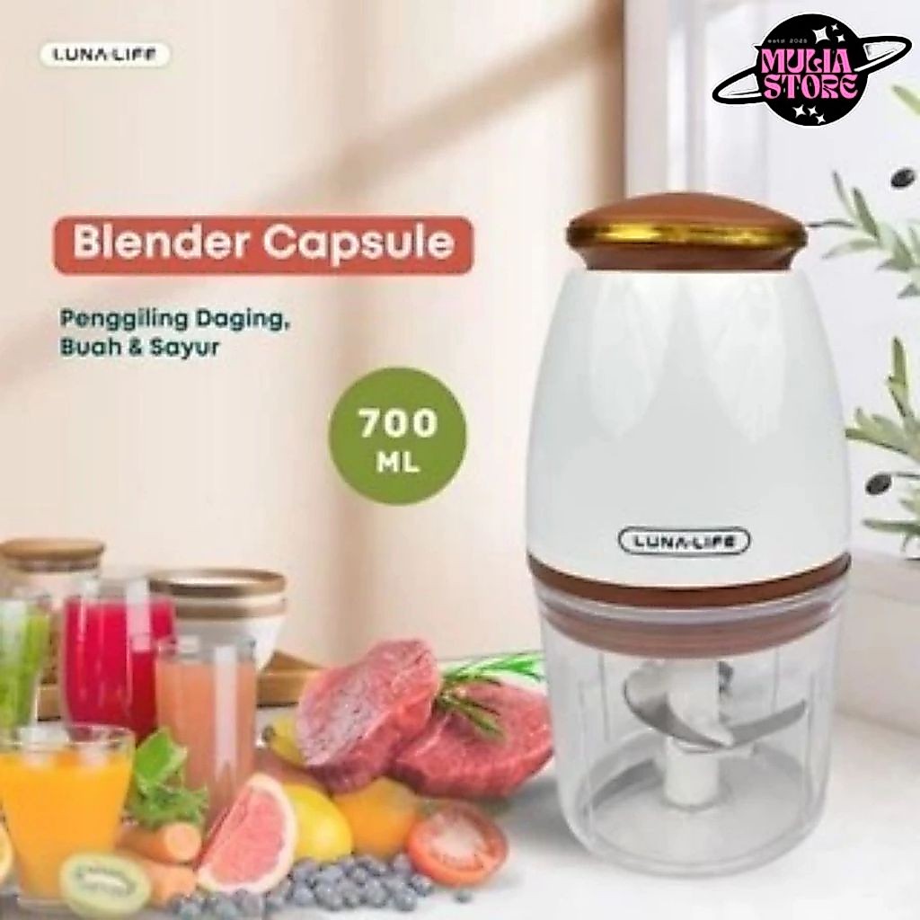 Chopper Blender Mini 700ml MFP7 LUNA LIFE MFP-7 4 blade