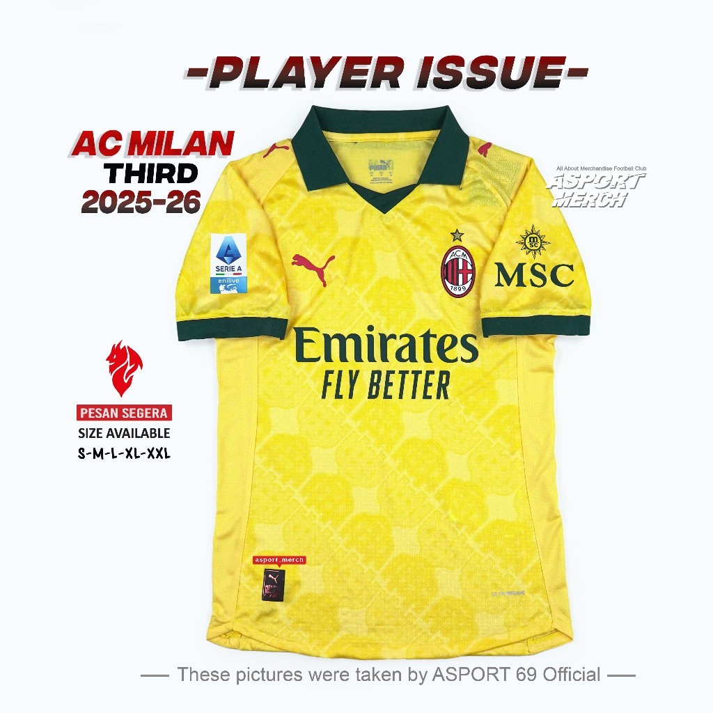 PLAYER ISSUE AC MILAN THIRD 2025 2026 JERSEY MILAN THIRD PI 25 26 TERBARU