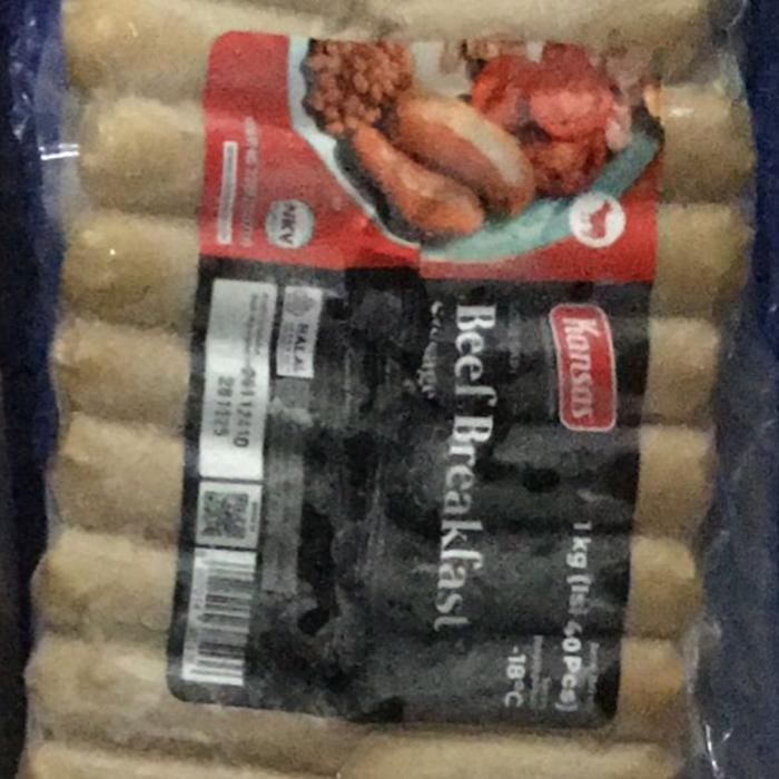 Termantap Kansas smoked beef breakfast sausage sosis sapi asap 1kg