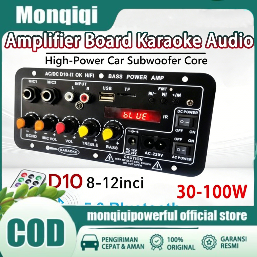 Amplifier Bluetooth Amplifier Board Karaoke Audio D10 Digital Power Amplifier Board USB FM Radio Pla