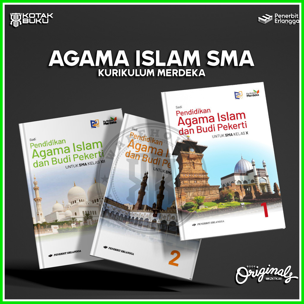[ Erlangga ] Buku Pendidikan Agama Islam Kelas 10 11 12 SMA / MA / PAI SMA / Kurikulum Merdeka / Aga