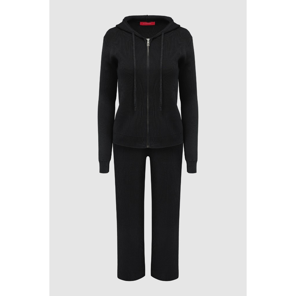 Buttonscarves Everyday Hoodie Set - Black