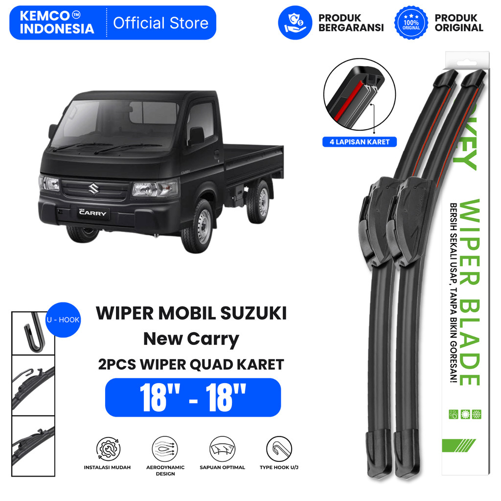 Wiper Suzuki New Carry Quad Kaca Depan Mobil