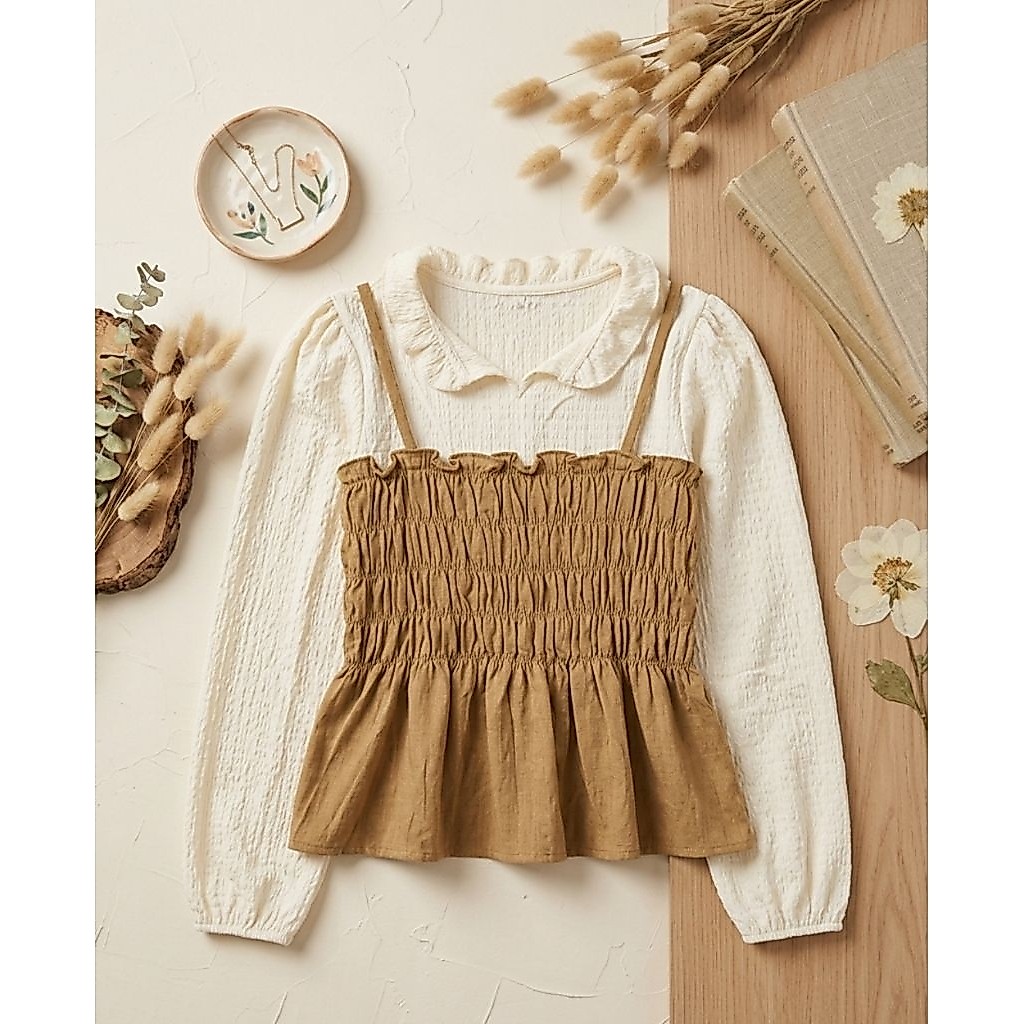 Atasan Ruffle Coklat