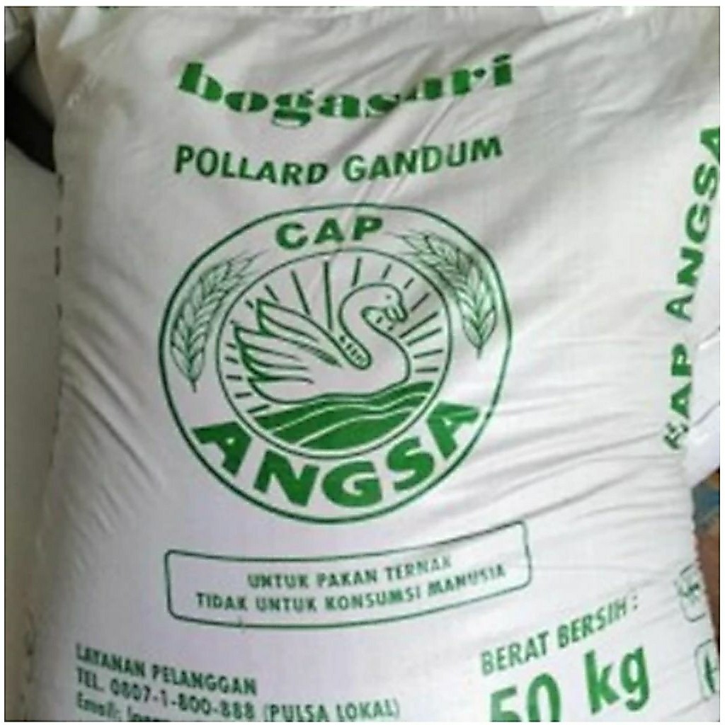 Pollard cap angsa pakan hewan ternak