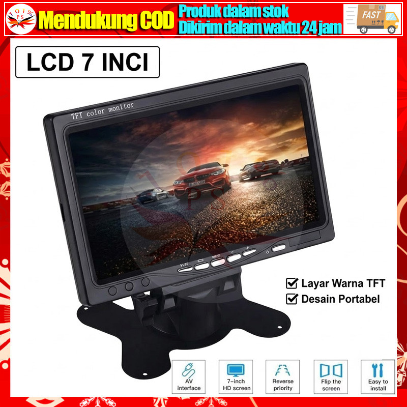 LCD TFT Monitor Kamera Parkir Mobil Monitor Mobil Layar Monitor Mobil TFT LCD 7 Inch TF Multimedia P