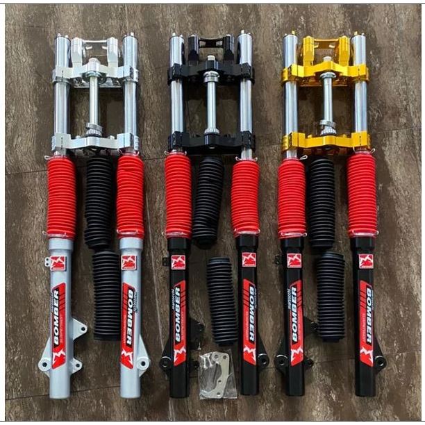 PROMO SHOPEE Shock Skok Depan Kawasaki KLX 150 Hitam Merah Silver Marzocchi