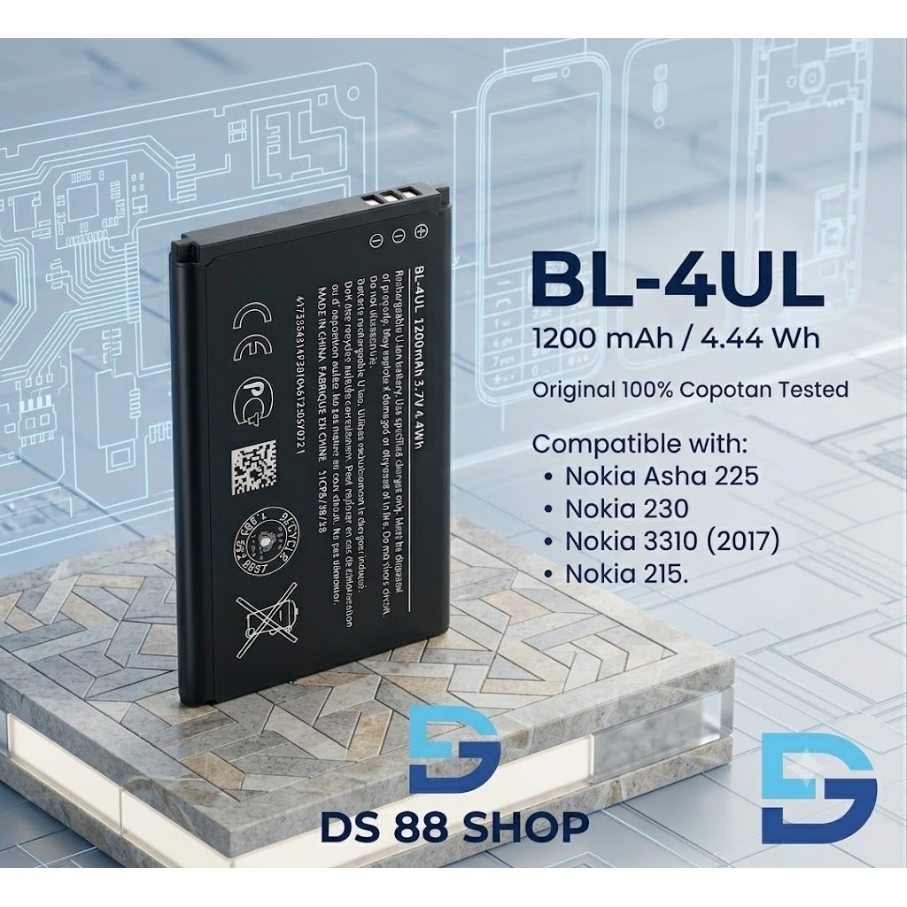Batre Nokia BL-4UL / BP-4UL Compatible For Nokia Asha 225, Asha 230, Nokia 3310 4G (Reborn)