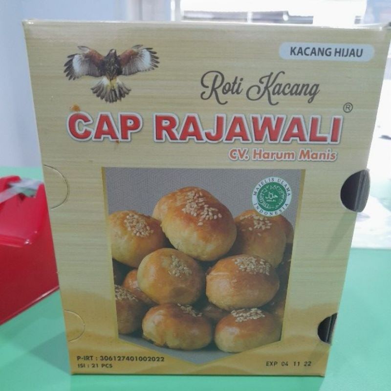 Roti Kacang Cap Rajawali Rasa Kacang Hijau Isi 15 Pcs