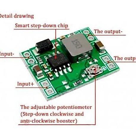 MP1584 SMALL FIXED OUTPUT STEP DOWN DC 3A 7V-28V TO 5V MODULE