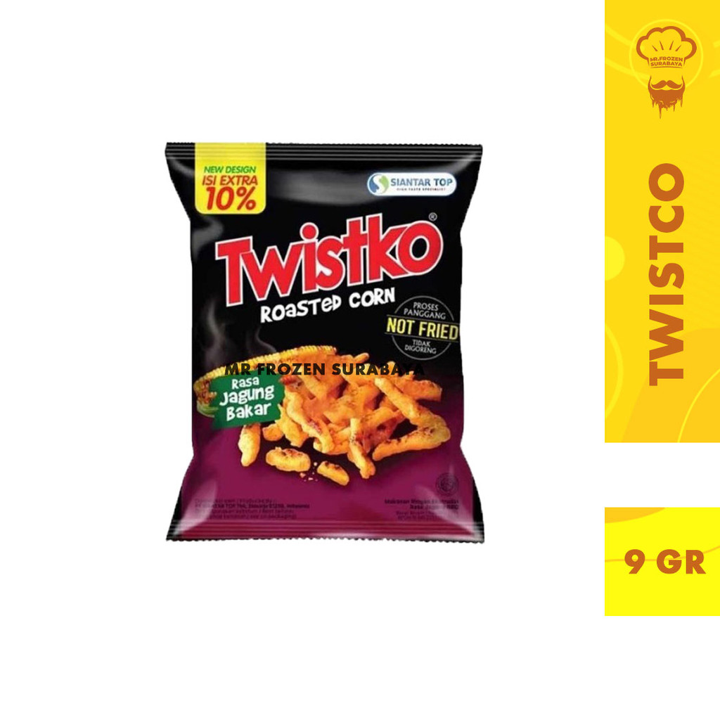 

Twistco Snack jagung Bakar Kemasan Renceng 9gr x 10 pc