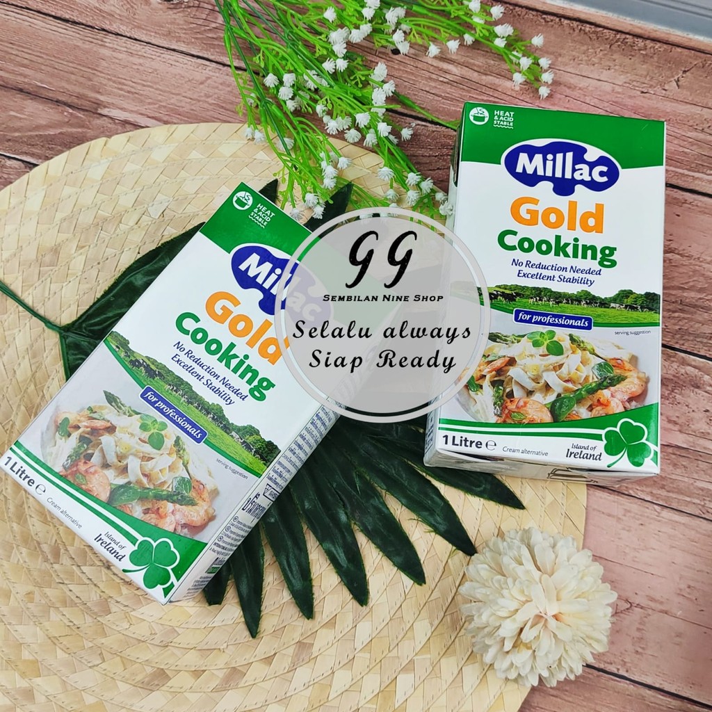 

Millac COOKING Cream 1 Liter excellent stability tahan panas dan asam Heat and Acid Stable Milac gold Coking krim masak No Reduction needed