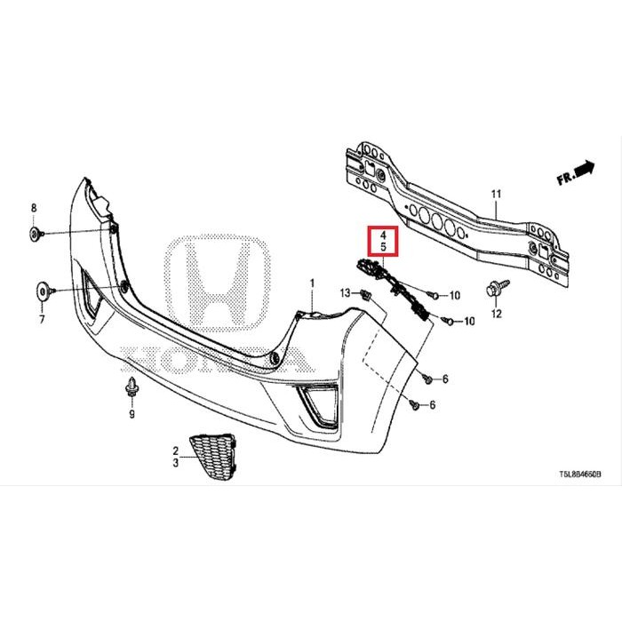 Bracket Bumper Bemper Belakang Jazz 2015-2017 Jazz 2018-2022 NON RS