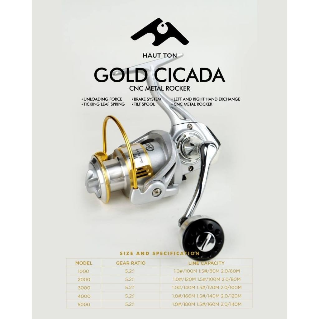 Reel SPINNING HAUTTON GOLD CICADA
