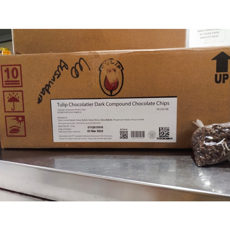 

Tulip Choco chip Dark 250 Gram - 1 Kg