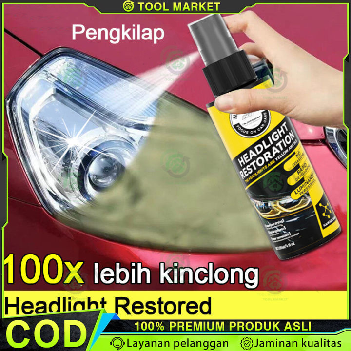 Headlight Restored / Pengkilap Mika Lampu / Headlamp Polish/Pembersih Kaca Lampu Mobil Kusam / Headl