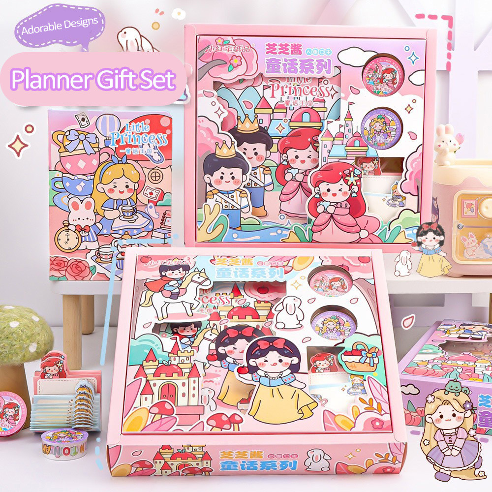 

Adorable Handmade Journal Sticker Set Cartoon Diary Decorative Stickers Girlish DIY Journal Decoration Sticker Gift Box